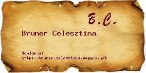 Bruner Celesztina névjegykártya